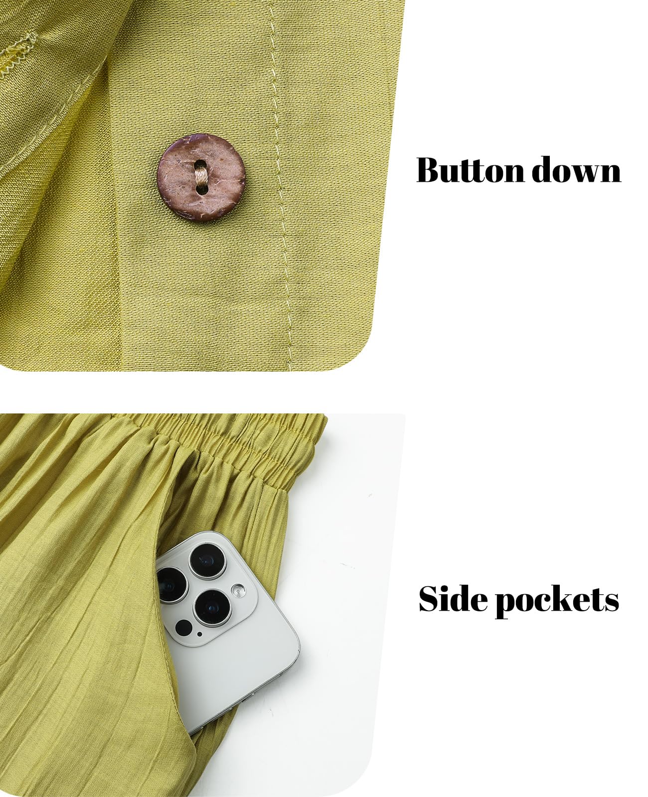 Adigaber Survêtement à Manches Longues pour Femmes Ensemble Deux Pièces Chemise Boutonnée et Ample Taille Haute Jambe Large Cordon de Serrage Pantalons avec Poches