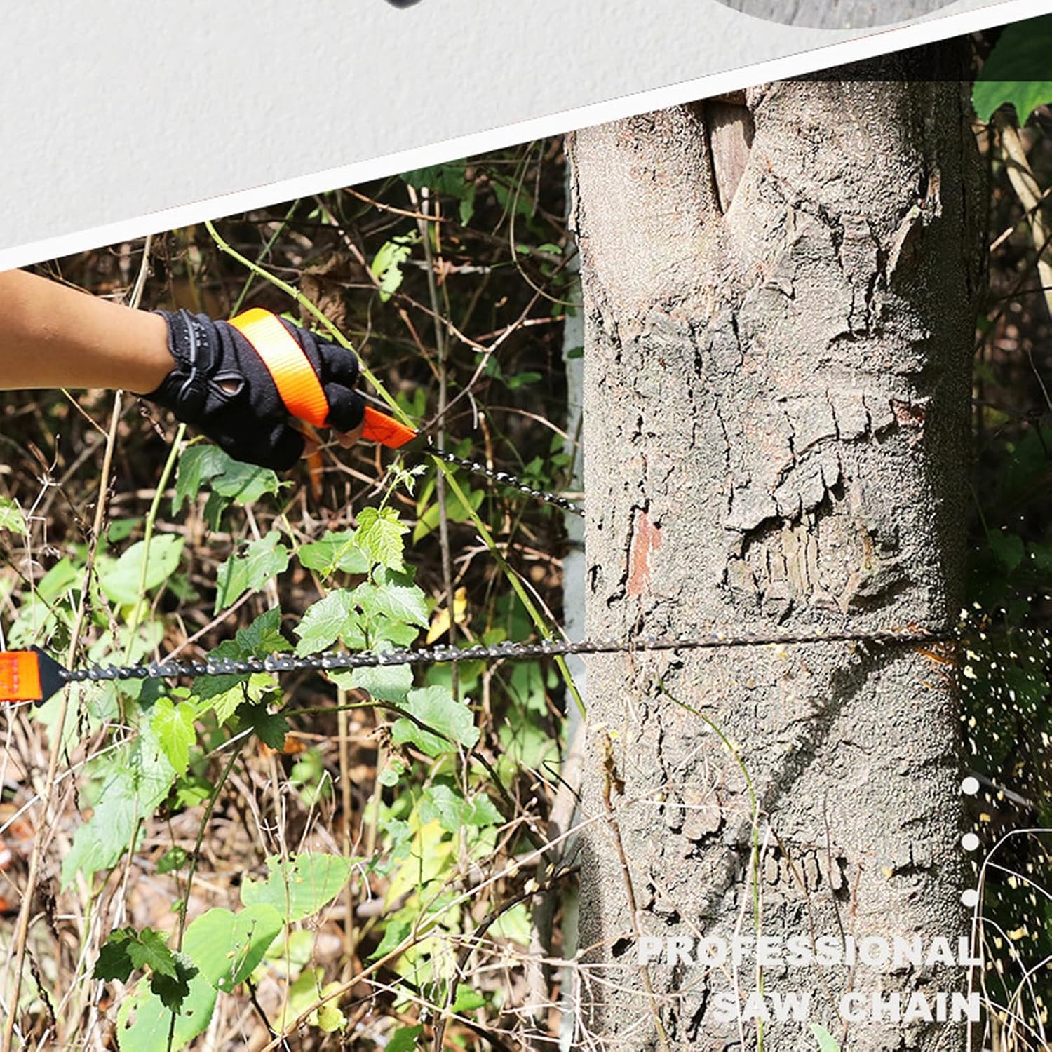 26in Pocket Chainsaw, Portable Hand Rope Chain Saw, Efficient Tree Pruning Tool with Comfortable Handle, High Hardness Stainless Steel Blades for Quick Yard Trimming