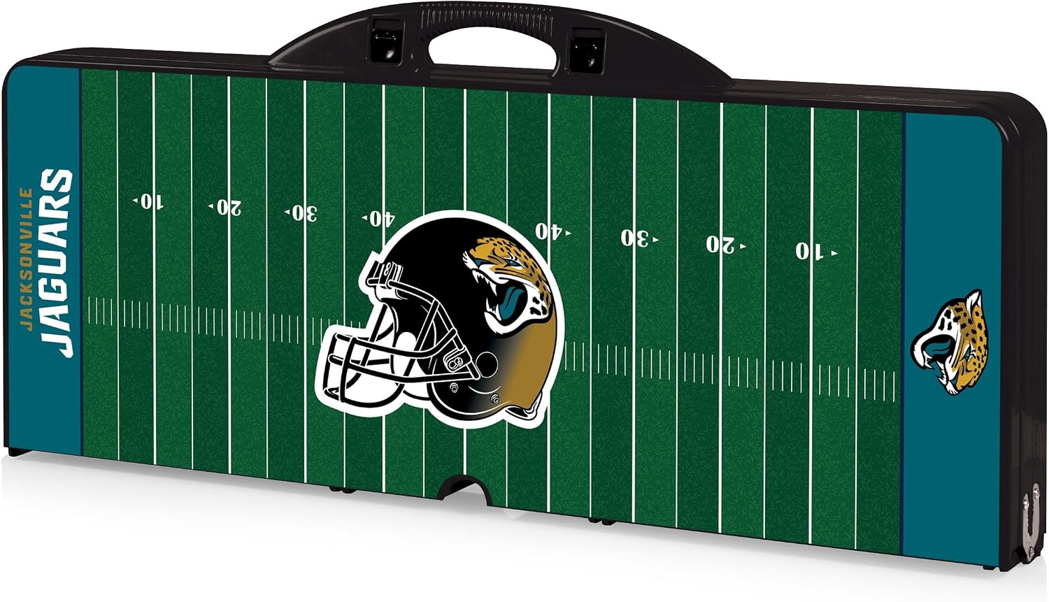 PICNIC TIME NFL Picnic Table Portable Folding Table with Seats and Umbrella