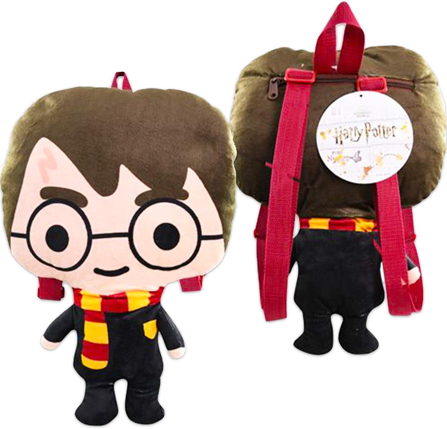 Harry Potter Backpack for Girls Boys Kids Teens Women - Bundle with 15" Plush Backpack with Stickers | Harry Potter School Supplies Bundle