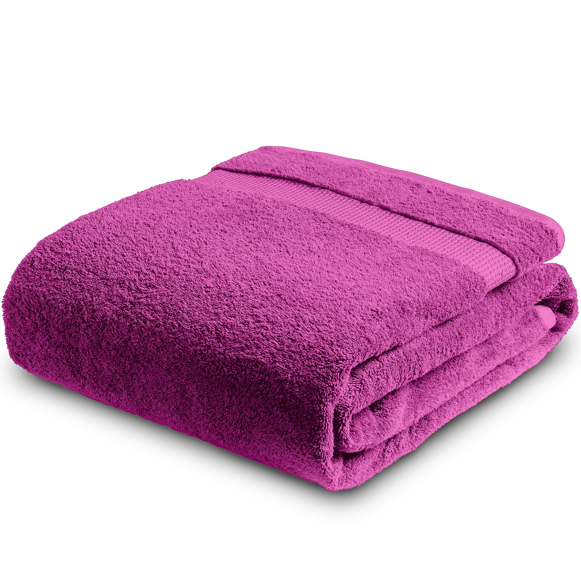 Towelogy® 100% Egyptian Cotton Super Jumbo Bath Sheet 100x180cm Spa Body Wrap Extra Large Bath Towel Hotel Quality Machine Washable (Plum Purple, 1) — image 1