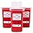 Alcedo Sharps Container for Home Use and Professional 1 Quart (3-Pack) | Biohazard Needle and Syringe Disposal | Small Portable Container for Travel