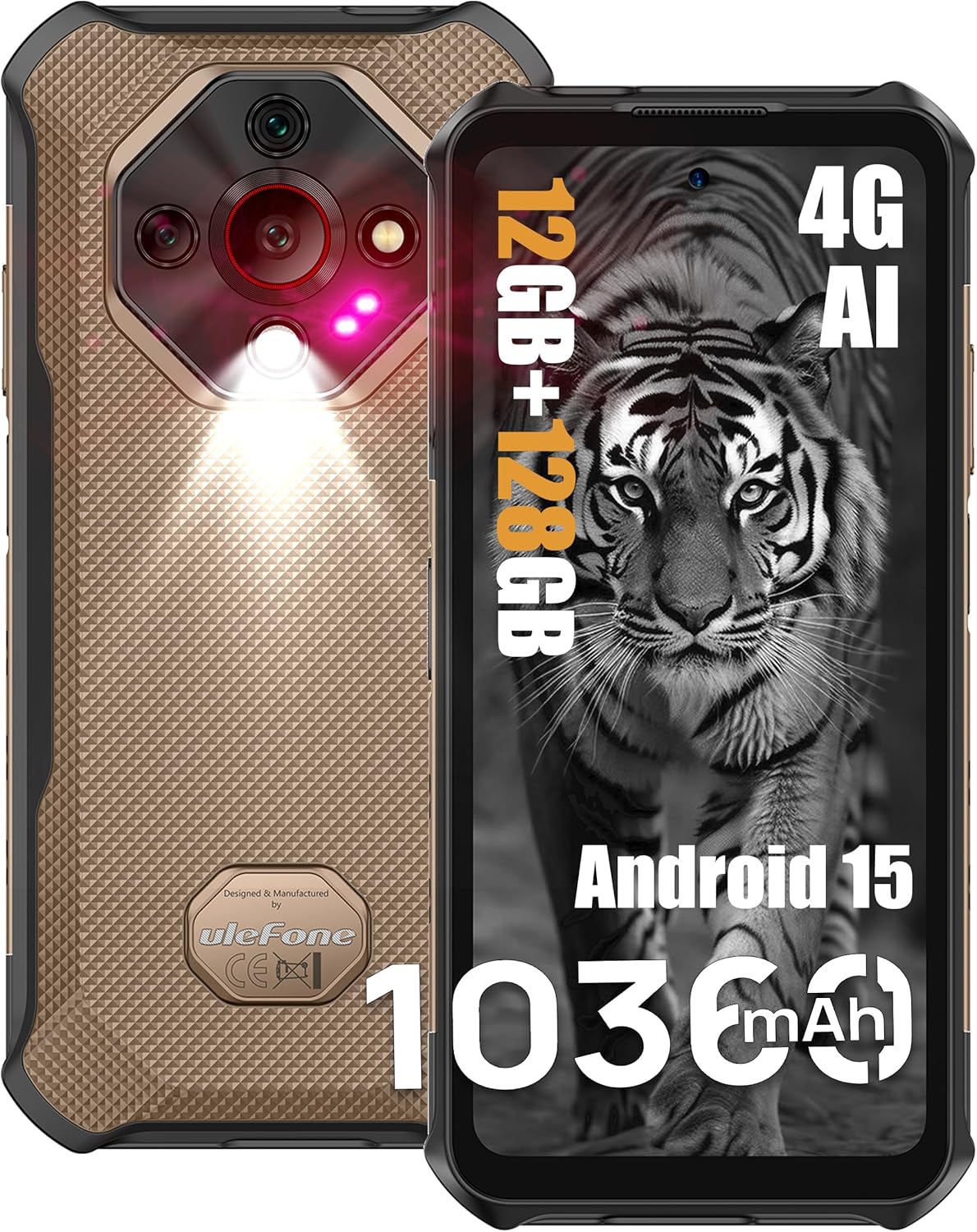 Ulefone Armor X16 Rugged Smartphone, Android 15 OS, 10360mAh/33W, 12+128GB/2TB, 48MP+20MP+2MP+16MP Camera, 6.56” 90HZ, Widevine L1/NFC/GPS/Dual SIM 4G LTE Unlocked Cell Phone – Sand Dune Ulefone Armor X16 Rugged Smartphone, Android 15 OS, 10360mAh/33W, 12+128GB/2TB, 48MP+20MP+2MP+16MP Camera, 6.56” 90HZ, Widevine L1/NFC/GPS/Dual SIM 4G LTE Unlocked Cell Phone – Sand Dune