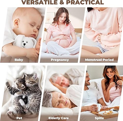 Miniatura 7 de Protector de colchón impermeable tamaño King, 100% poliéster, transpirable, funda de colchón silenciosa con bolsillo de 6 a 18 pulgadas de