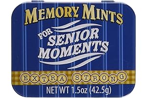 Boston America Gag Gifts: Memory Mints, Sugar Candy with Hilarious 'Senior Moments' Fun Gag Tin