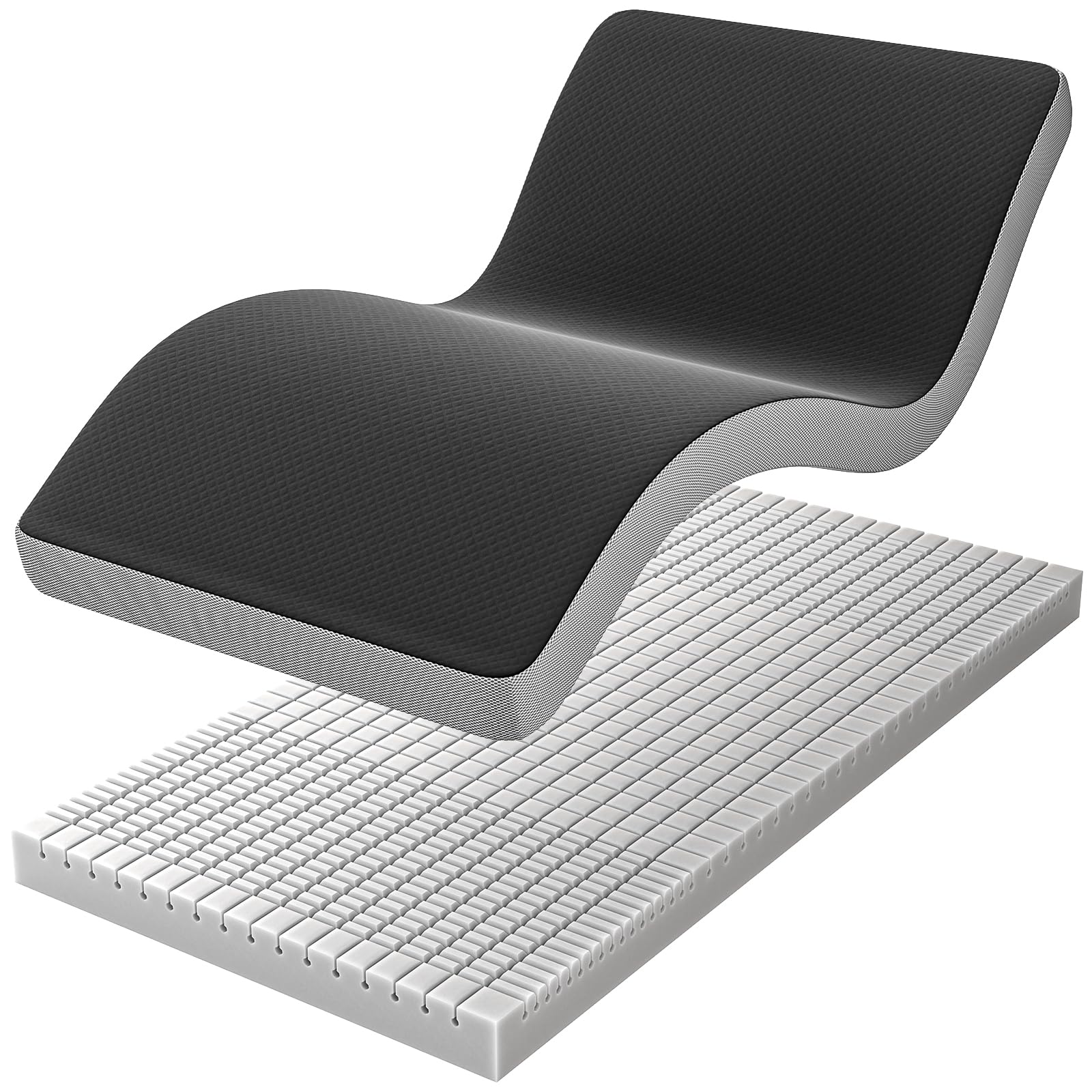 Amazon｜マットレス 高反発 凹凸加工【極上の寝心地 沈まない】 2層