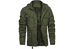 Men's Thick Winter Rough-Stock Jackets with Hood