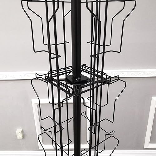 Miniatura 9 de FixtureDisplays Estante para tarjetas de felicitación de 24 bolsillos de 6 pulgadas de ancho (se adapta a tarjetas de 5 x 7 pulgadas con sobre)