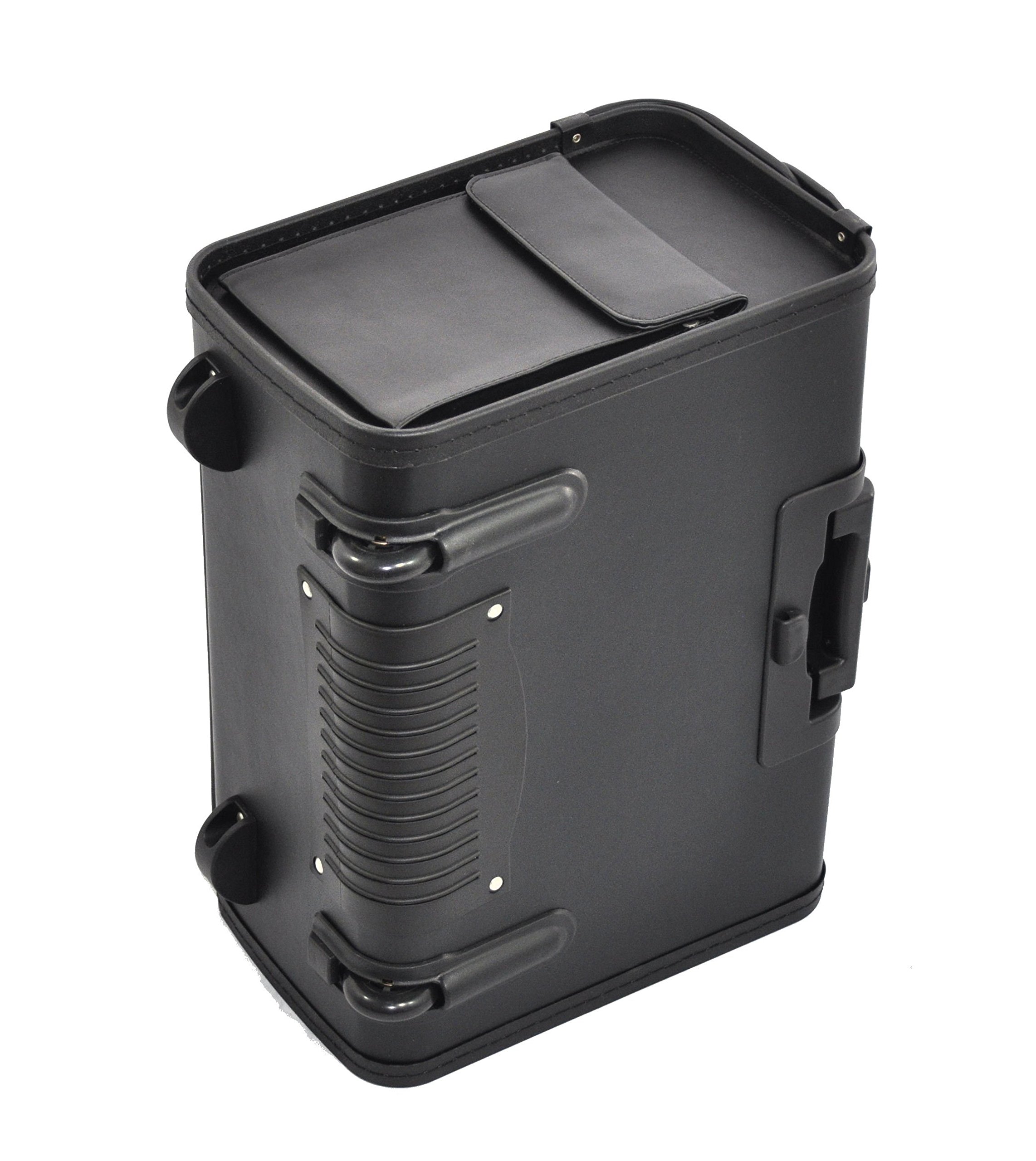 Pilotenkoffer Trolley Rollen Laptopfach 17" Pilotentrolley mit Vortasche und Zwei Seitentaschen