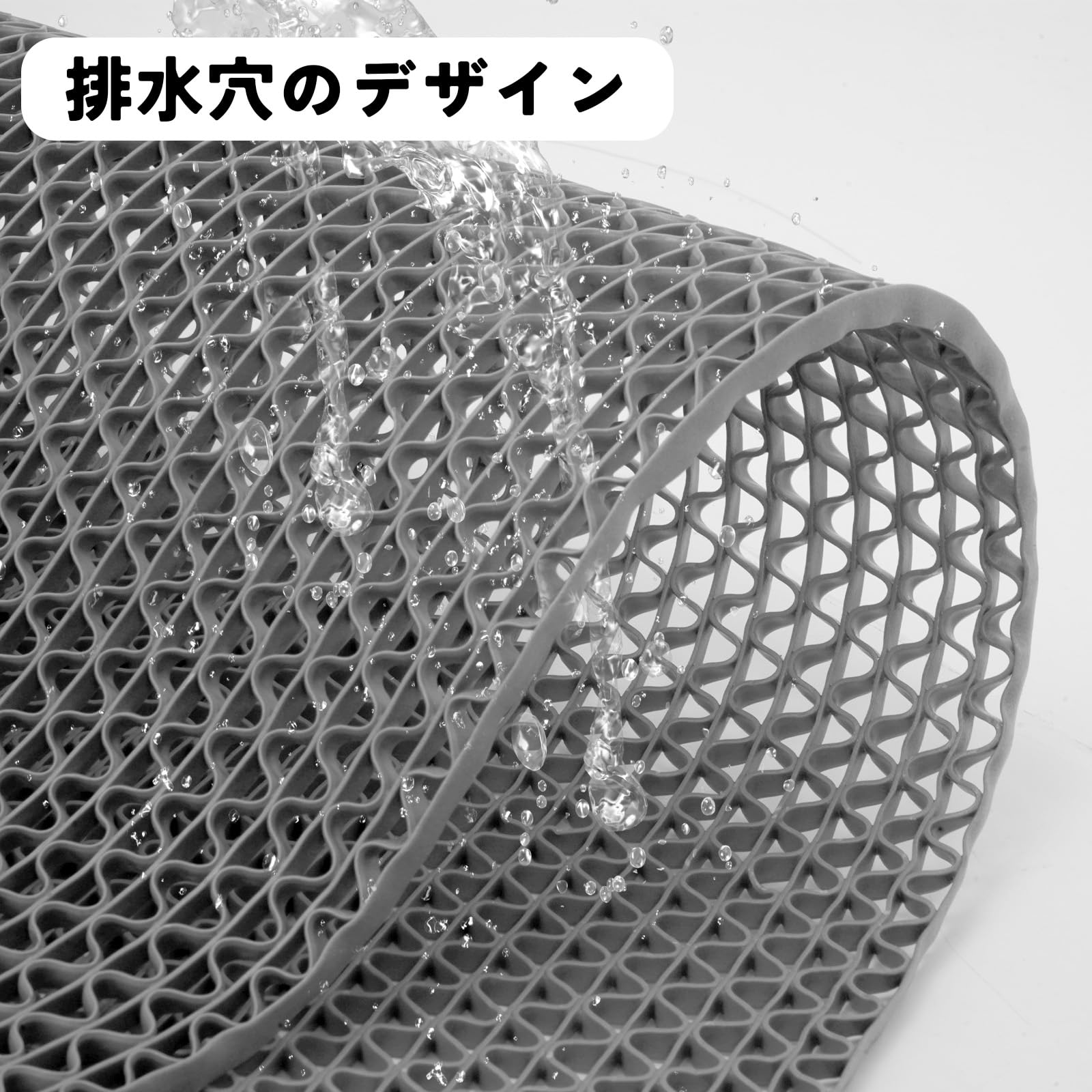 Tcatec 業務用滑り止めマット PVC 吸水 転倒防止 商業フロアマット 300x120 cm レストラン 通路 廊下 プール 浴室 ベランダ 病院 介護 施設 学校 店舗 マンション 駐車場 ドアマットロール 滑り止めマット バー テラス 屋外屋内カーペット用 (厚さ5.5 mm グレー)