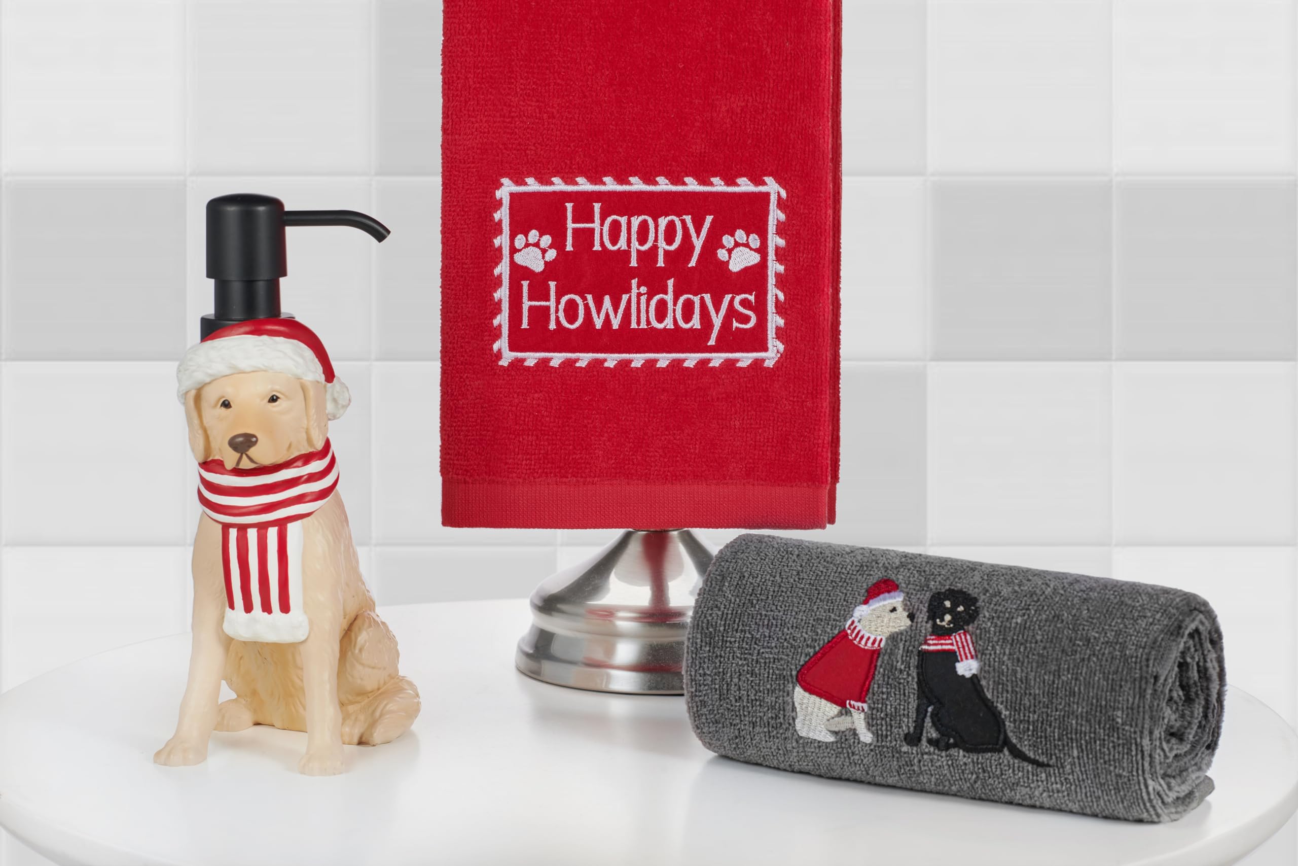 Amazon.com: 3-Piece Bathroom Accessory Set | Christmas Decor | Resin ...