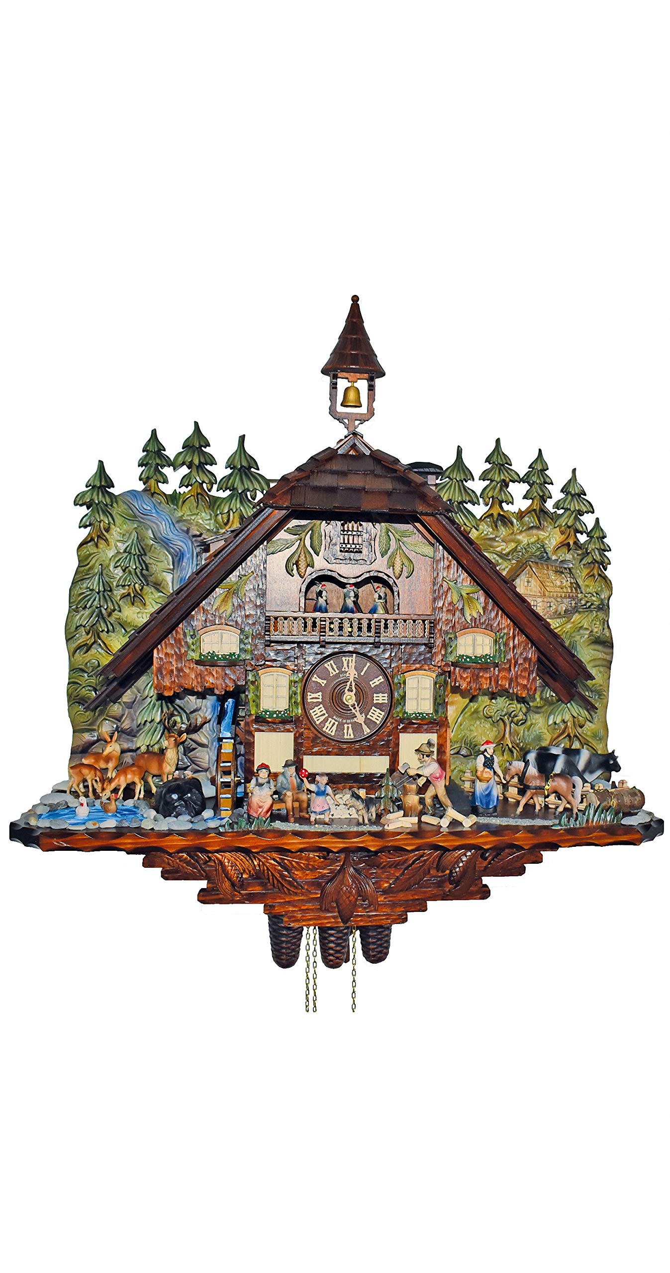 Buy Anton Schneider Cuckoo Clock Black Forest House with Moving Wood