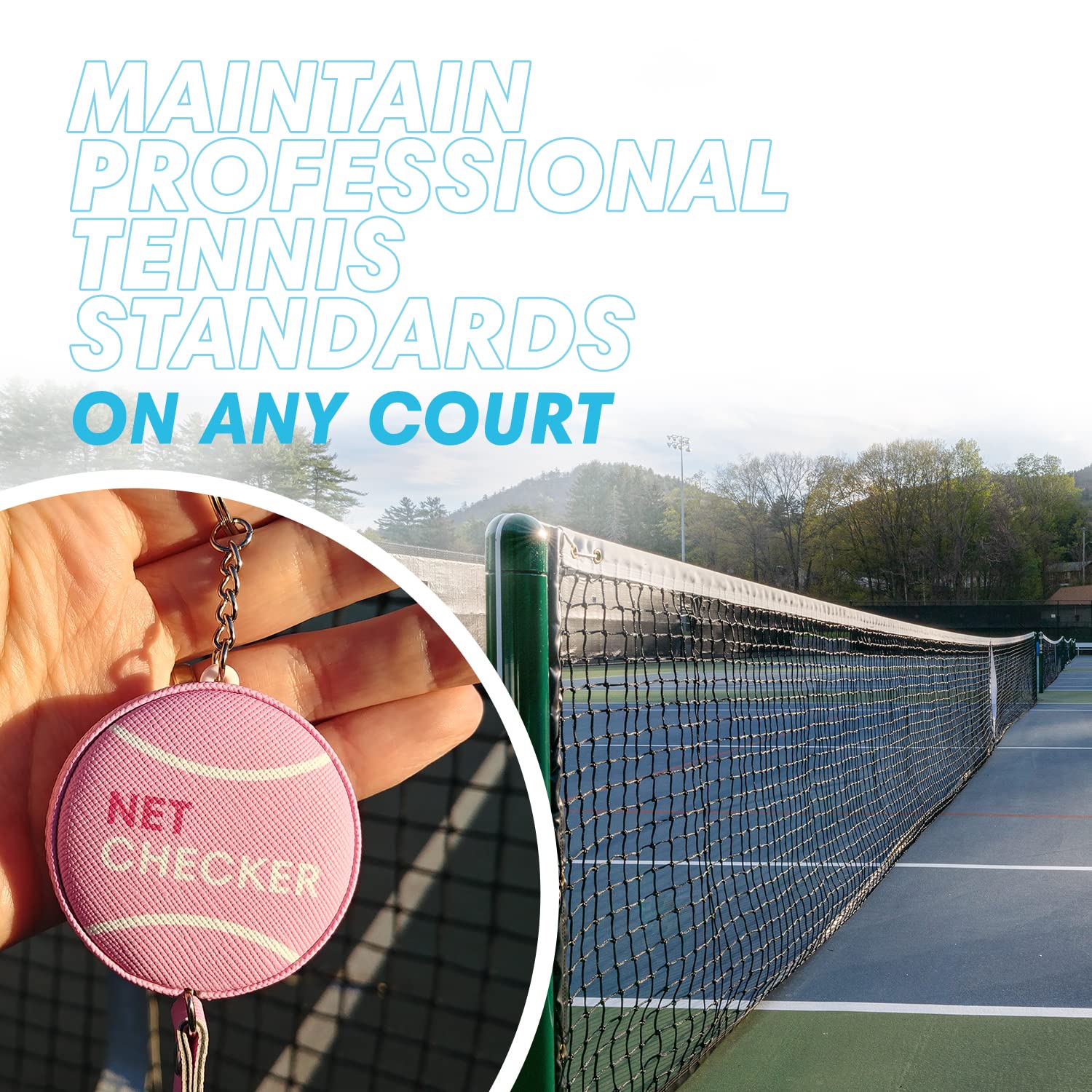 Tennis Net Height Mini Measuring Tape 59 cali, Przenośna Elastyczna Taśma Miernicza z Brelokiem