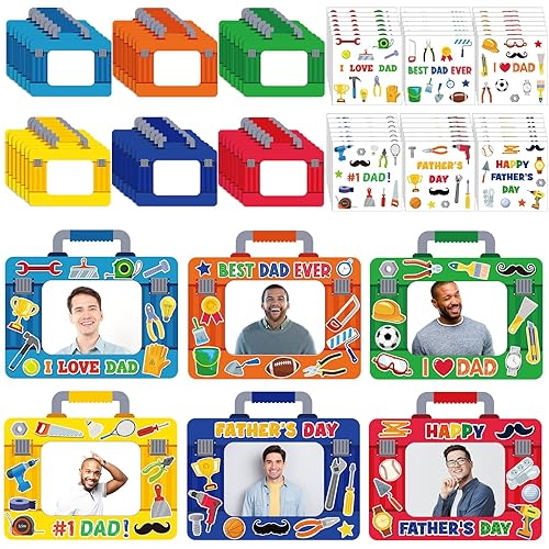 Fuutreo 96 Packs Father's Day DIY Craft Kits I Love