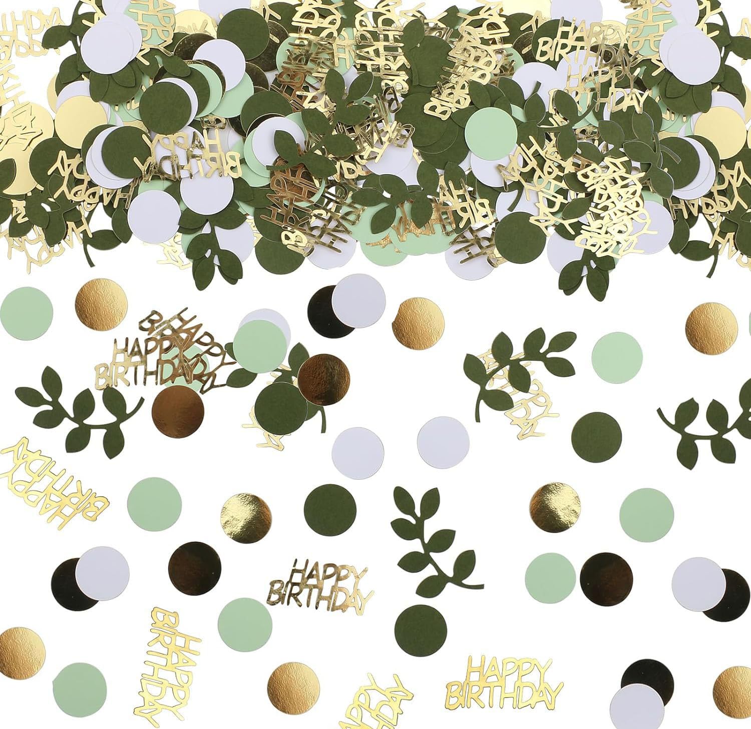 300 Coriandoli Compleanno Oro E Verde - Addobbi Tavola Festa - Foto 10