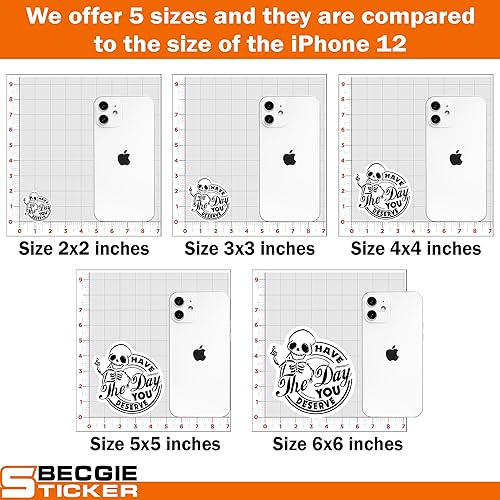 Miniatura 3 de Calcomanías de vinilo impermeable troqueladas con diseño de calavera, troquelada con troquelado, para casco, portátil, botella de agua, teléfono,