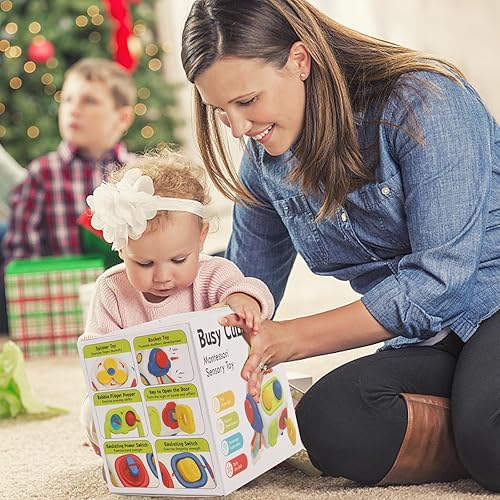 Miniatura 7 de UNIH Montessori - Juguetes para bebés de 6 a 12 meses, 8 en 1, multifuncional, juguete de aprendizaje para niños pequeños, juguetes sensoriales para