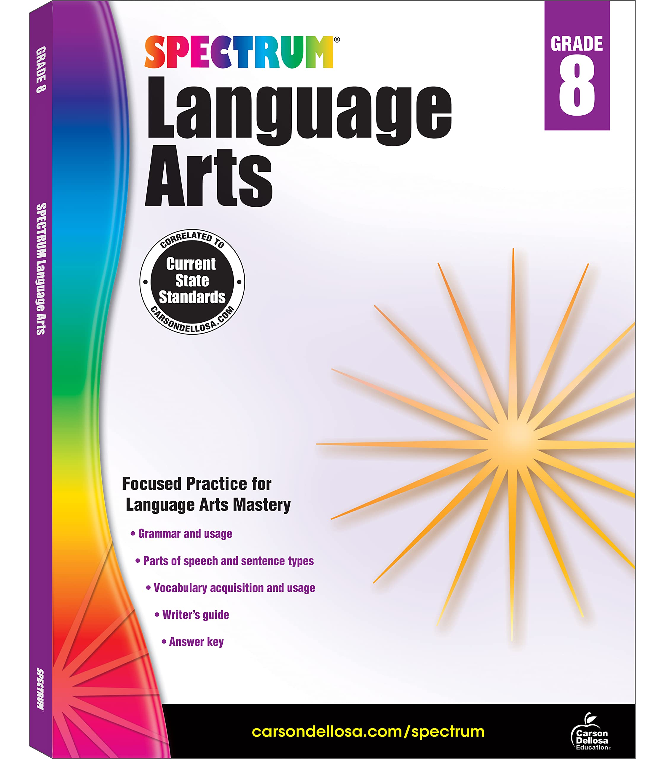 Spectrum Language Arts, Grade 8 (Csm) [Paperback]