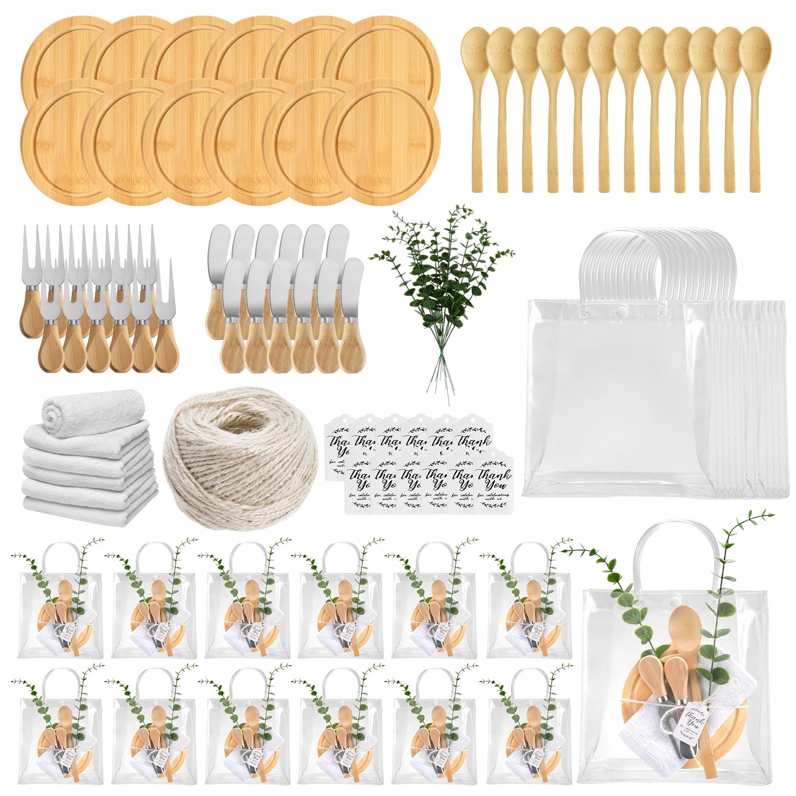 Plateau à fromage fête prénatale lot de 109 pièces avec cuillère et sac