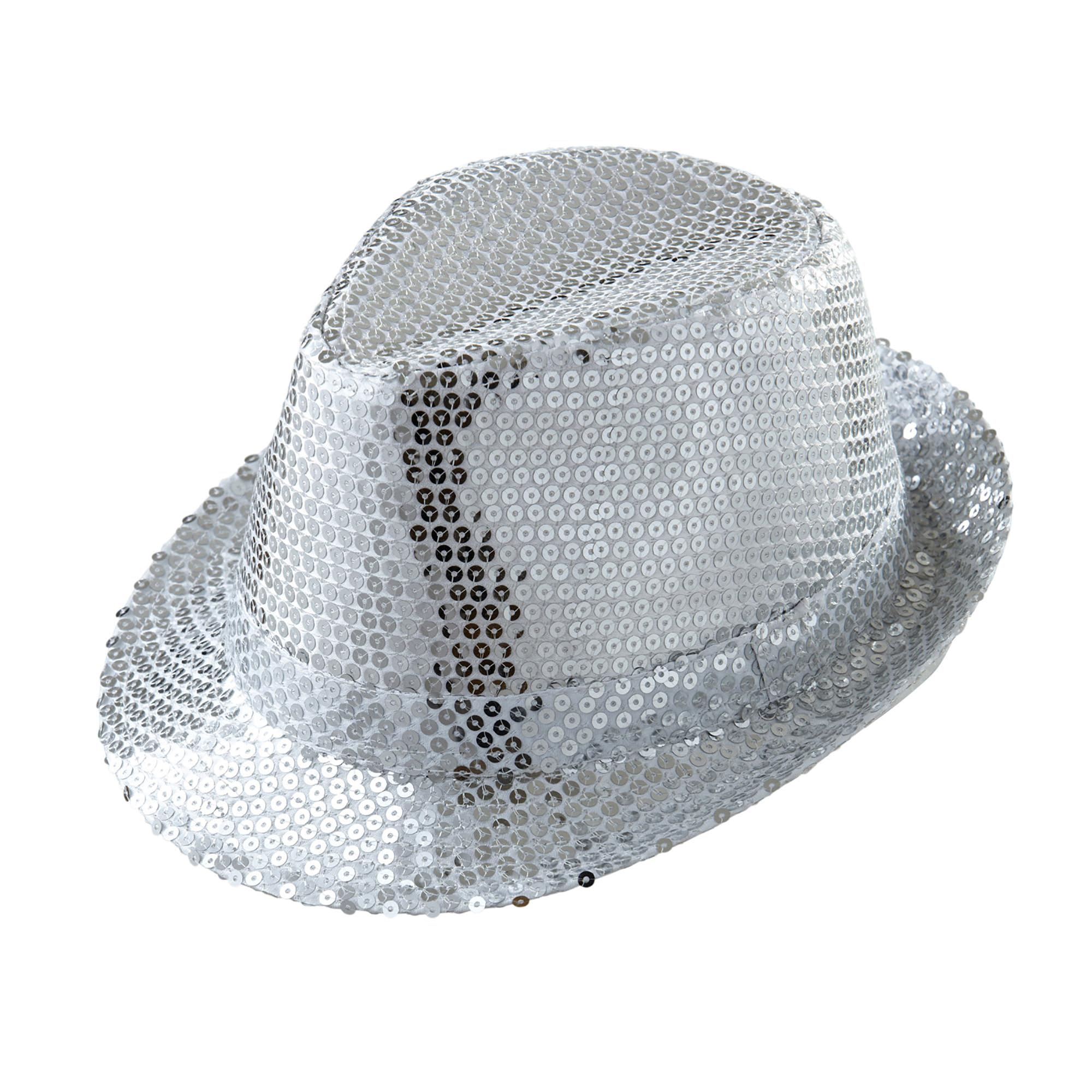 W WIDMANN MILANO Party Fashion - Cappello fedora, cappello con paillettes, copricapo, carnevale