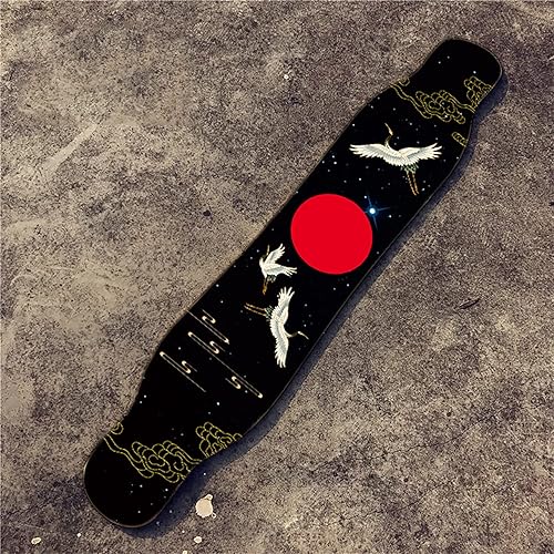 Miniatura 3 de Deporte al aire libre monopatín Longboard Cruiser Board impermeable diamante Griptape hoja etiqueta de papel arena 47 pulgadas 9 pulgadas