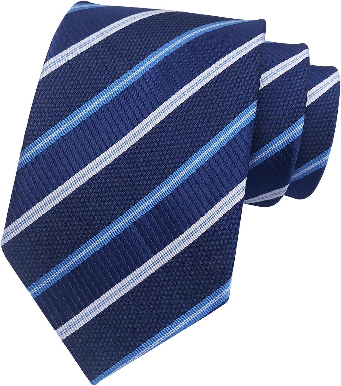 Kihatwin Men's Fashion Striped Patterned Ties Formal College Daily Woven Textured Necktie