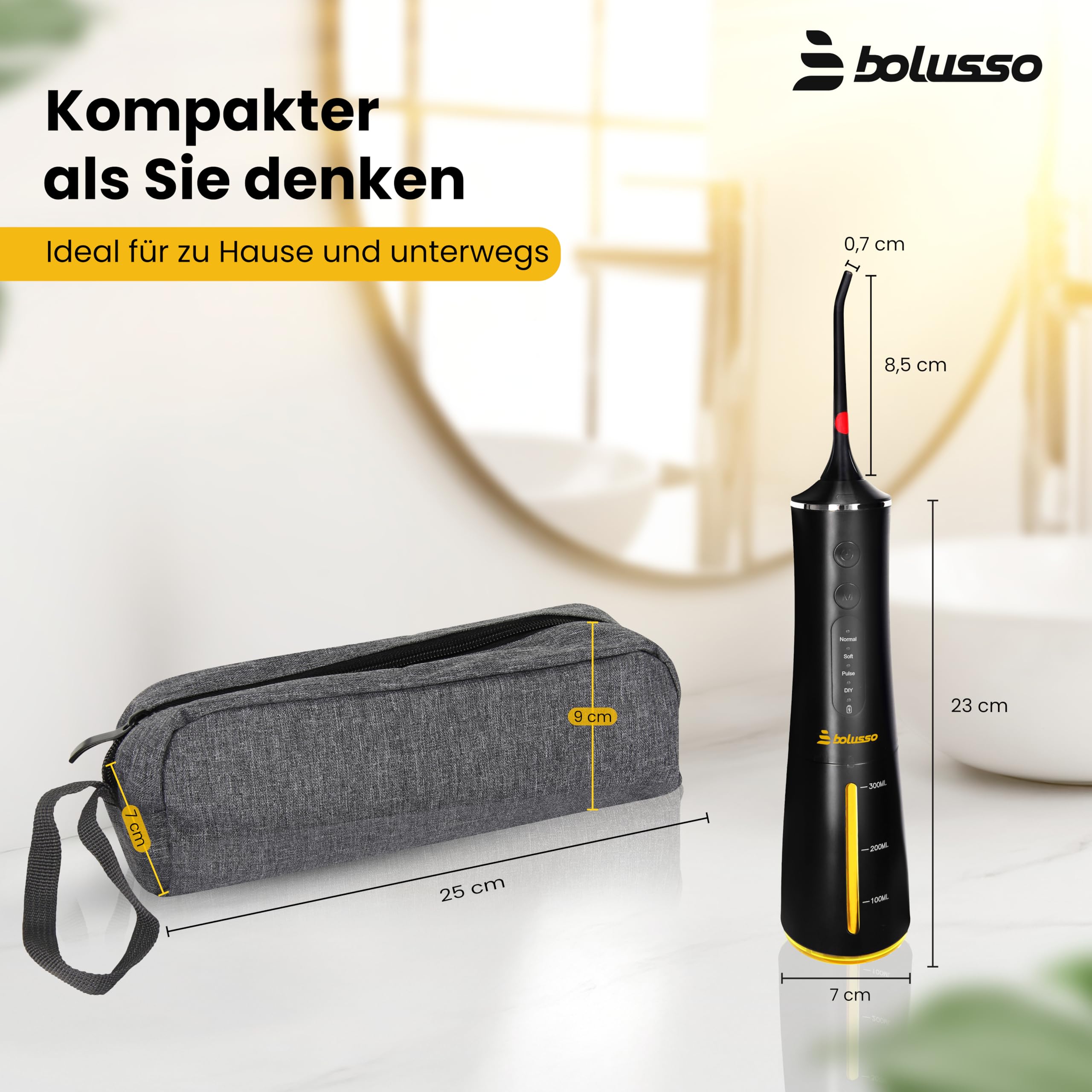 Waterflosser - Inclusief 7 Opzetstukken - Reistas - E-book - Volledig instelbaar - Monddouche - Tongreiniger - Mondverzorging - Tandplak Verwijderaar - Beugel Schoonmaken