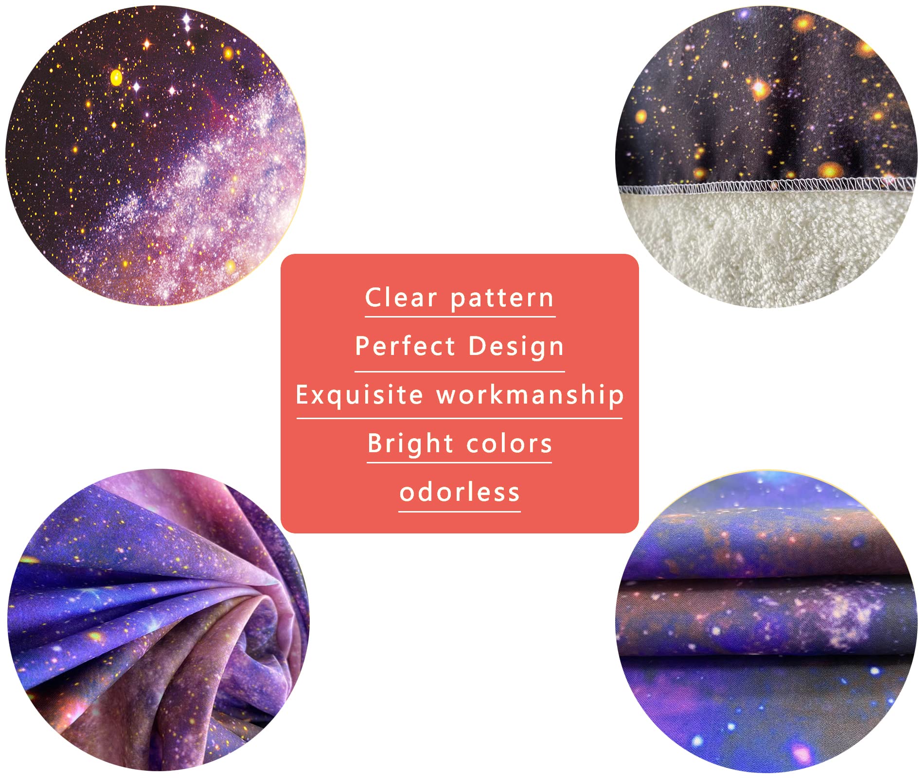 HOLAVIDA Arazzo Galassia Fluorescente Spazio Esterno Cielo Stellato Astratto Appeso a Parete Estetica Astronomica Misteriosa Decorazione Della Parete (200x150cm)