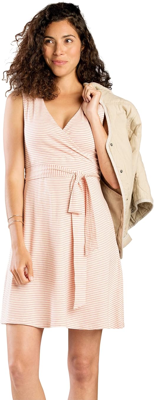 toad&co cue wrap sleeveless dress