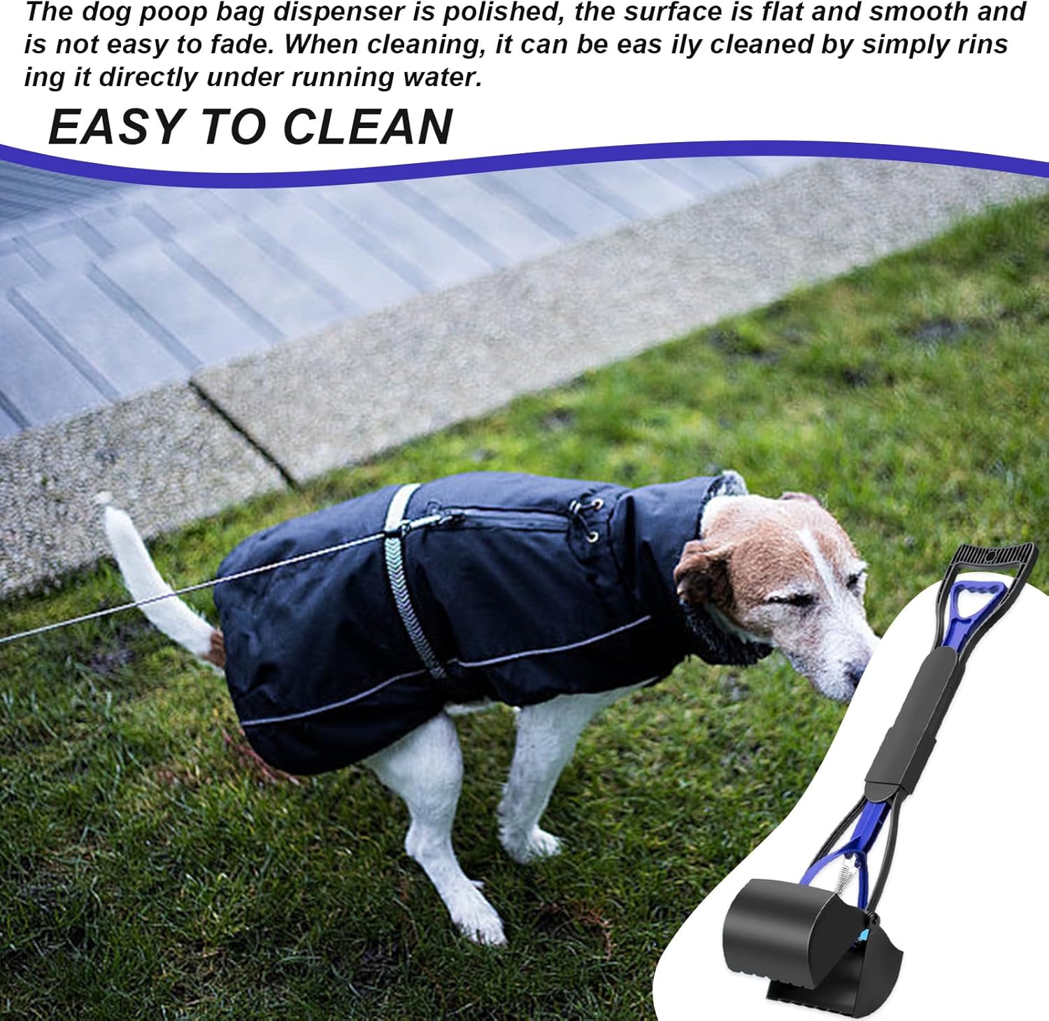 Portable Pet Poop Scoop, Poop Scooper for Dogs, Attractive, Foldable, Ergonomic, Dogs, Accessories, for Removing Poop for Dogs and Cats (10 x 45 x 10 cm) 4