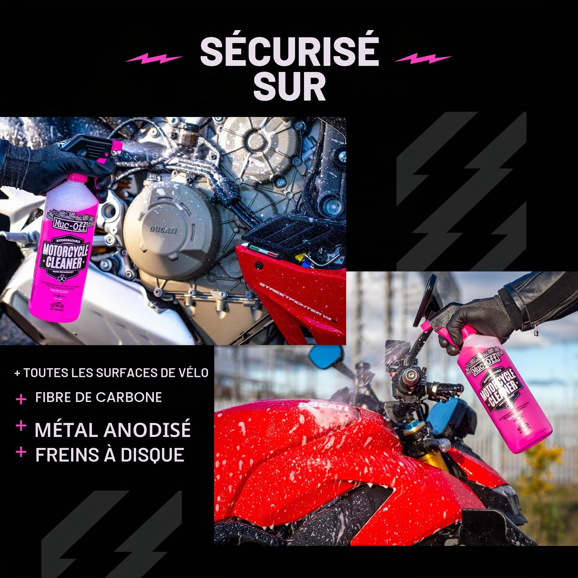 Muc Off Motorrad Reiniger mit Nano Technologie 5 L Moped Zwei Rad Fahrrad Reinigung Putzmittel, 667