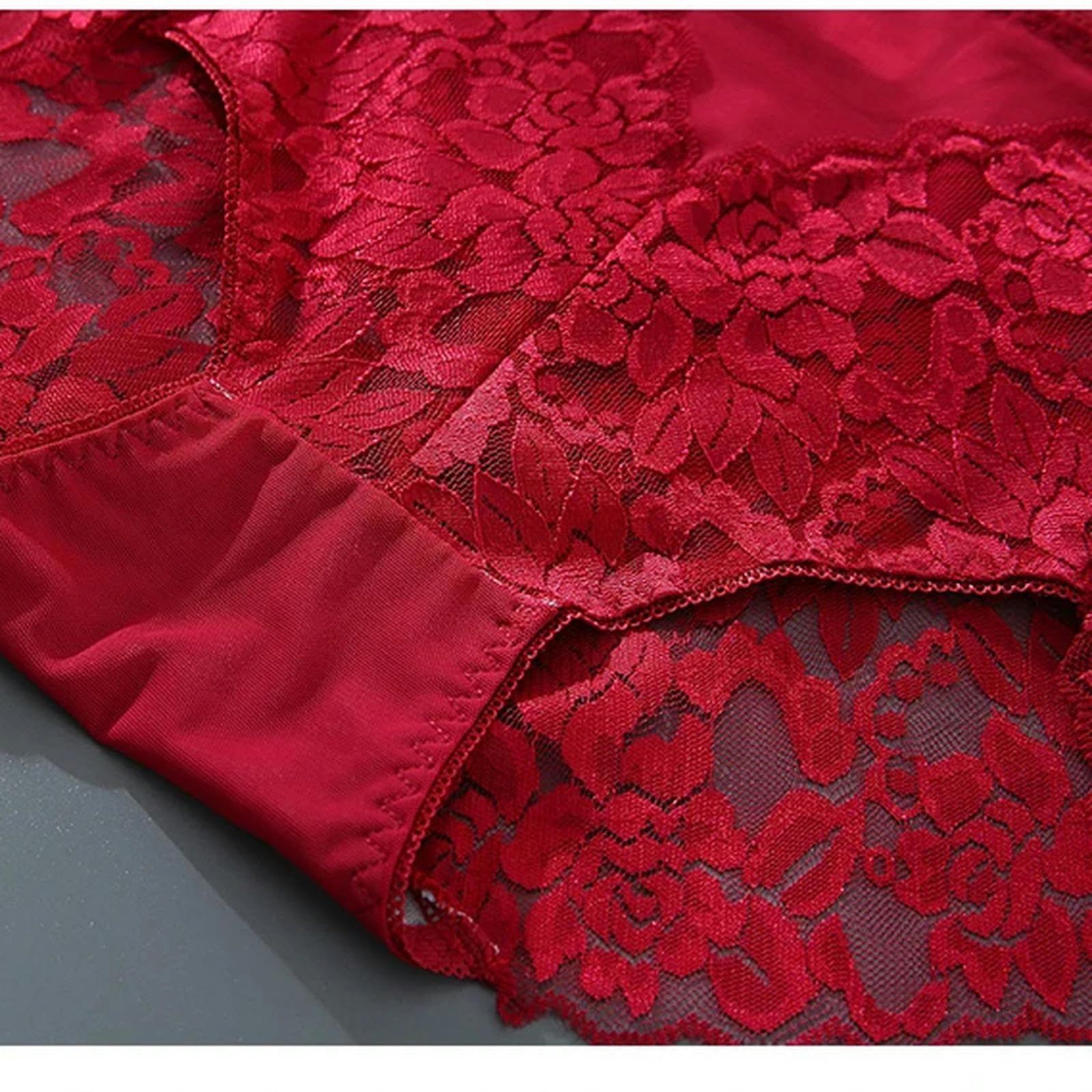 Ropa Interior Mujer 3pcs Mujeres Bragas De Encaje Lencería Alta Breve Talla Grande para Mujeres Sexy para Mujer Descarada Mujer Sexy Lingerías Íntimas-s25-1-s 40-55 Kg