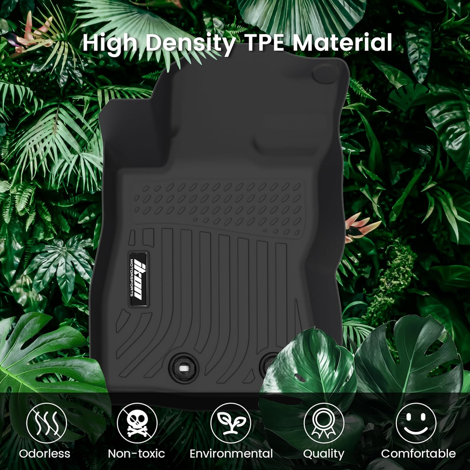 FREEMOTOR802 All Weather Floor Mats & Cargo Liner Compatible with 2024-2025 Subaru Crosstrek | 3D TPE Custom Fit Car Floor Carpets Trunk Mat Front Rear Protection Pad Black