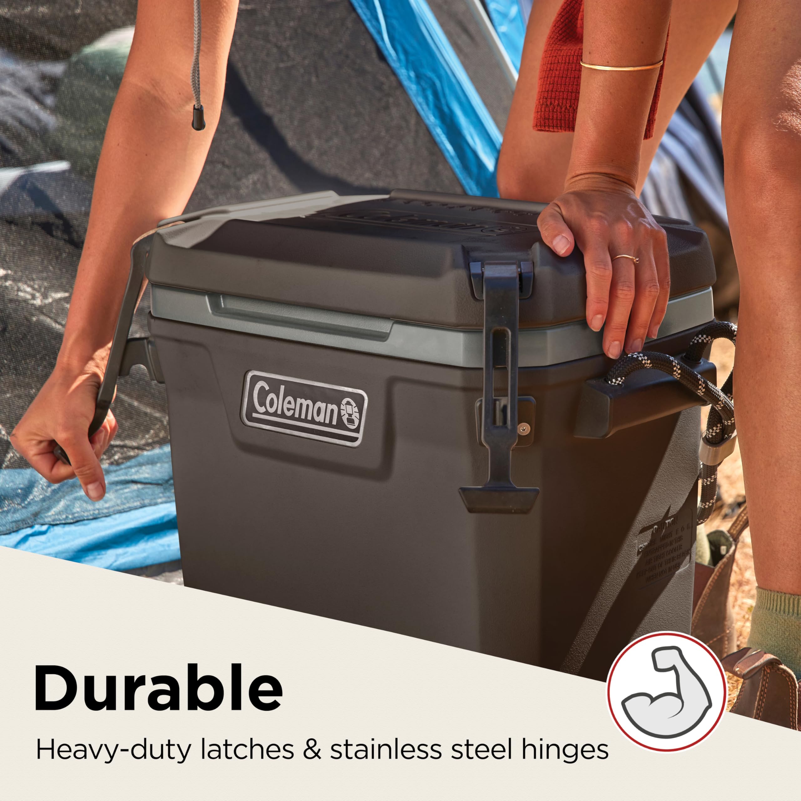 Coleman Convoy Nevera rígida Resistente con Aislamiento | Capacidad 27-62 L | Mantiene el Hielo hasta Durante 5 días | Aislamiento de Espuma Completo | Nevera portátil Grande para Uso en Exteriores