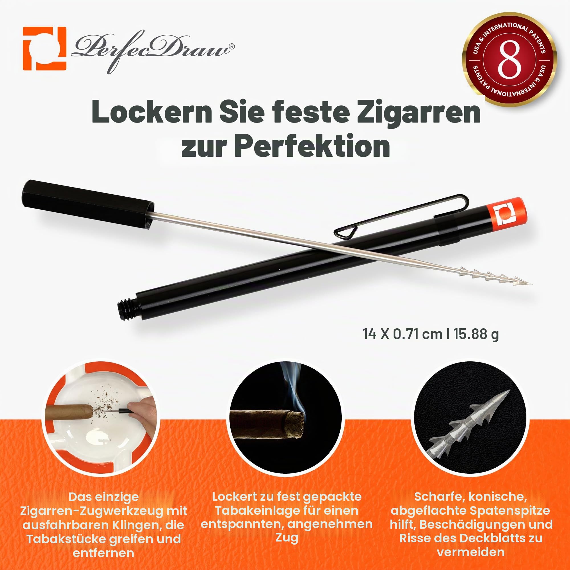 Perfec Cigar Solutions Präzision Zigarre Enhancer zeichnen Werkzeug & Nubber