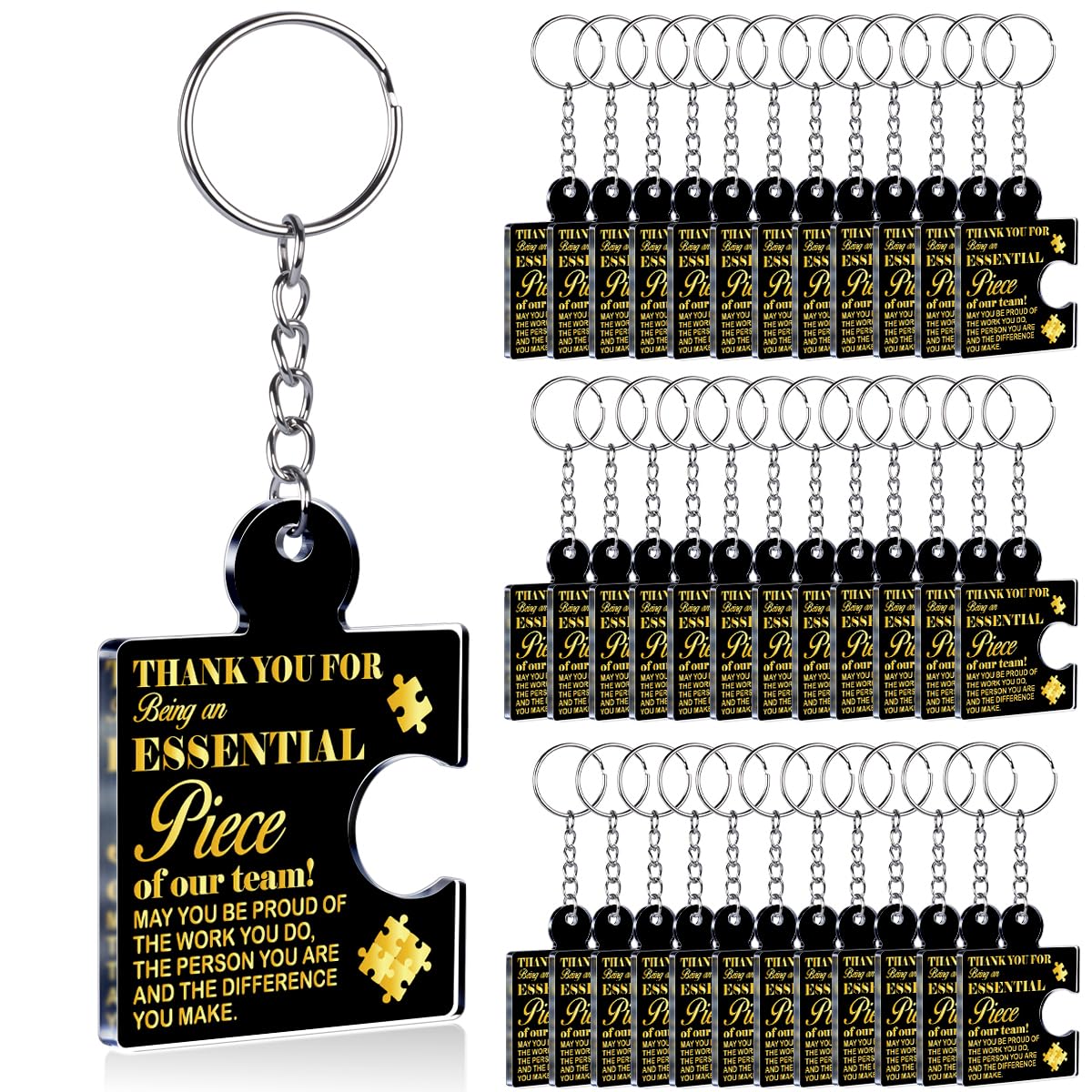 Team Appreciation Gifts Bulk Thank You Keychains for Coworkers