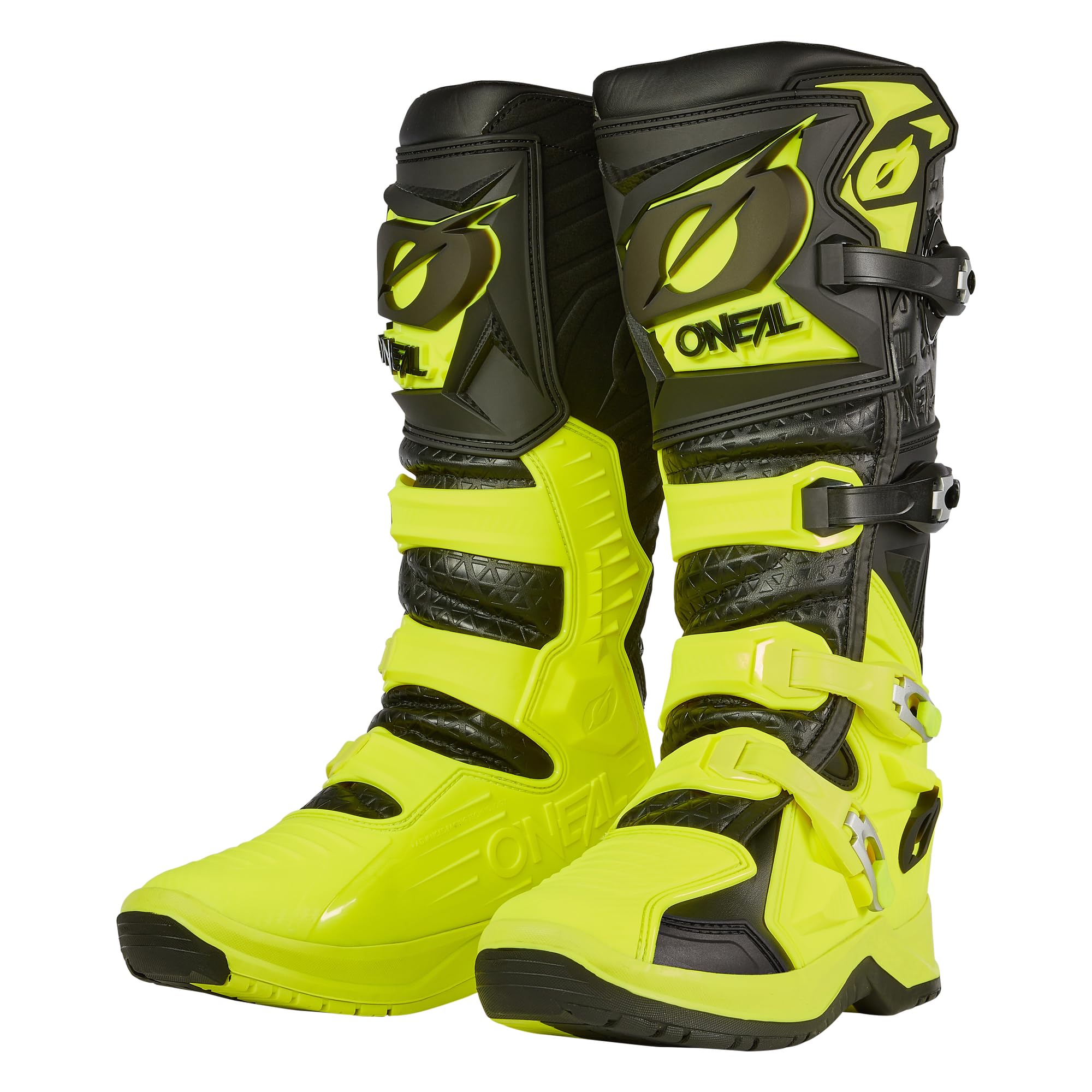 O'Neal Stivali Motocross Alta Qualità Microfibra Protezione Termica Stivale RMX PRO V.24 Adulto Nero Giallo Neon