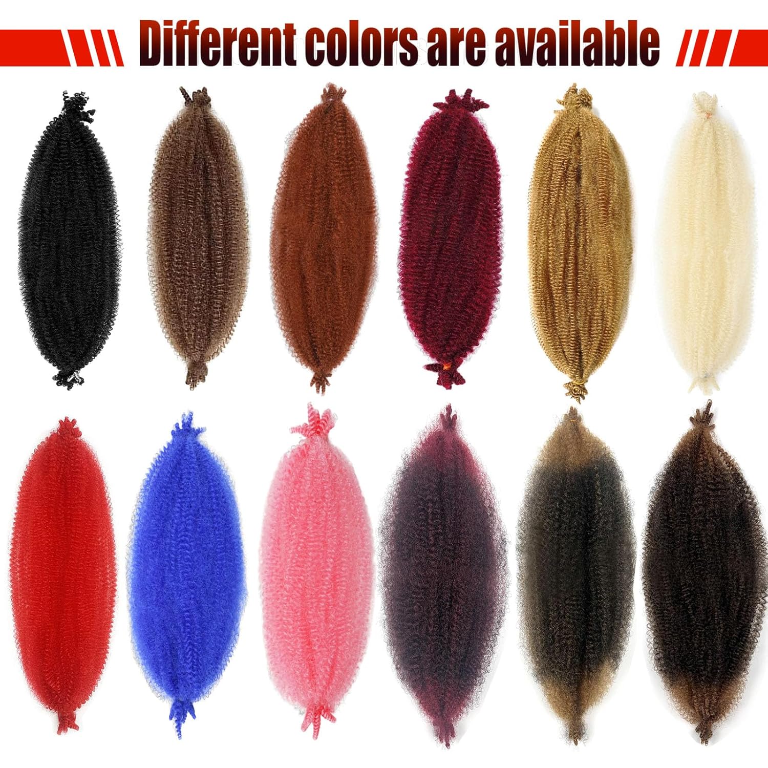 8 Packs Pink Spring Twist Hair 30 Inch Springy Afro Twist Kinky Marley Braiding Hair Wrapping Hair for Soft Locs Afro Spring Twist