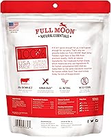 Vista 8 de Full Moon, Essentials Beef Jerky Tenders - Golosinas naturales de carne seca de reses criadas al aire libre para perros, ingredientes de grado