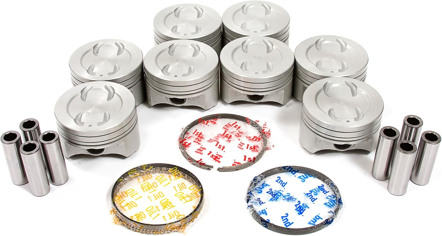 Evergreen PA10116.STD Compatible With 96-02 Cherolet Camaro Cadillac GMC Savana 5.7L 350 VORTEC R Engine Piston Set (Standard Size)