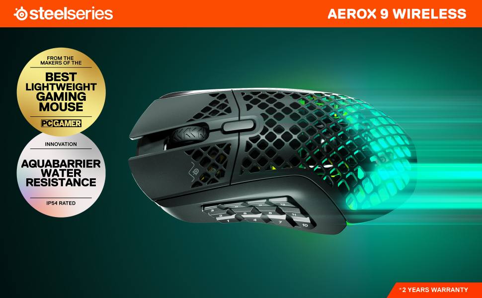 SteelSeries Aerox 9 Wireless Ultra-Lightweight Gaming Mouse