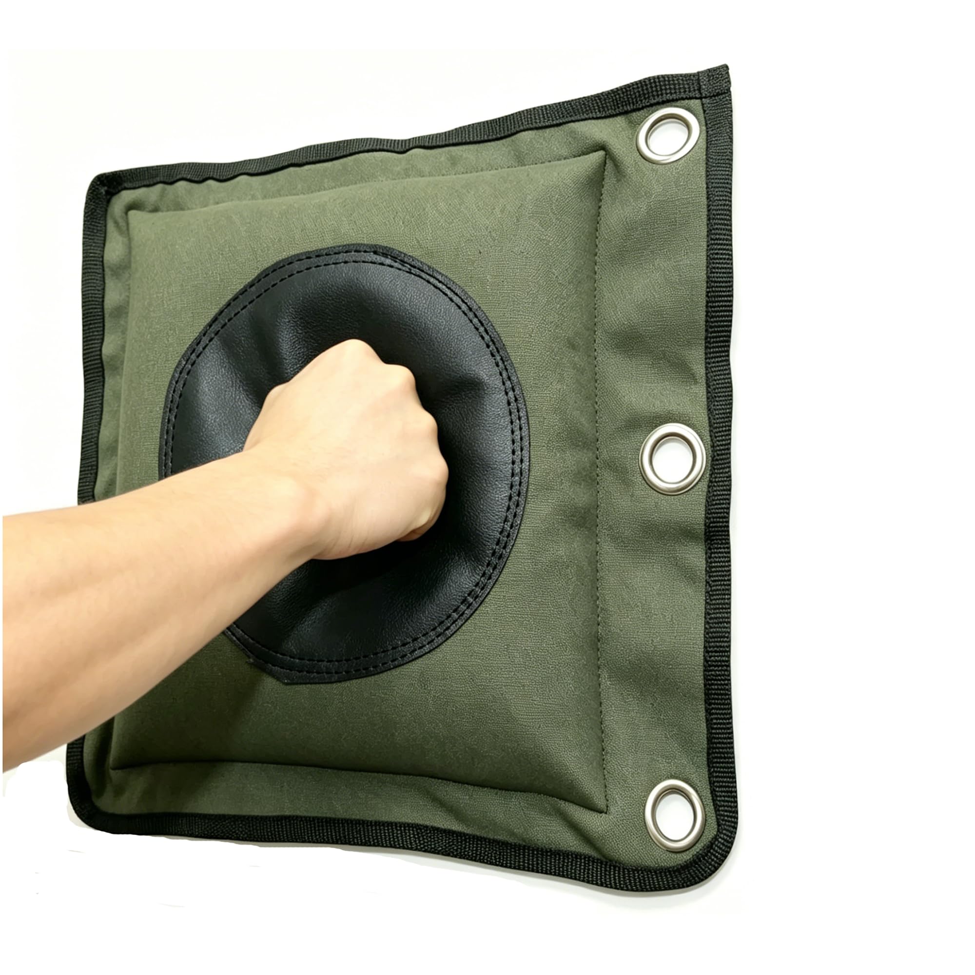 ZooBoo Wing Chun Kung Fu Pared Bolsa Lienzo Llamativo de Boxeo Cuero Saco de Boxeo, Kung Fu, Leather Army Green