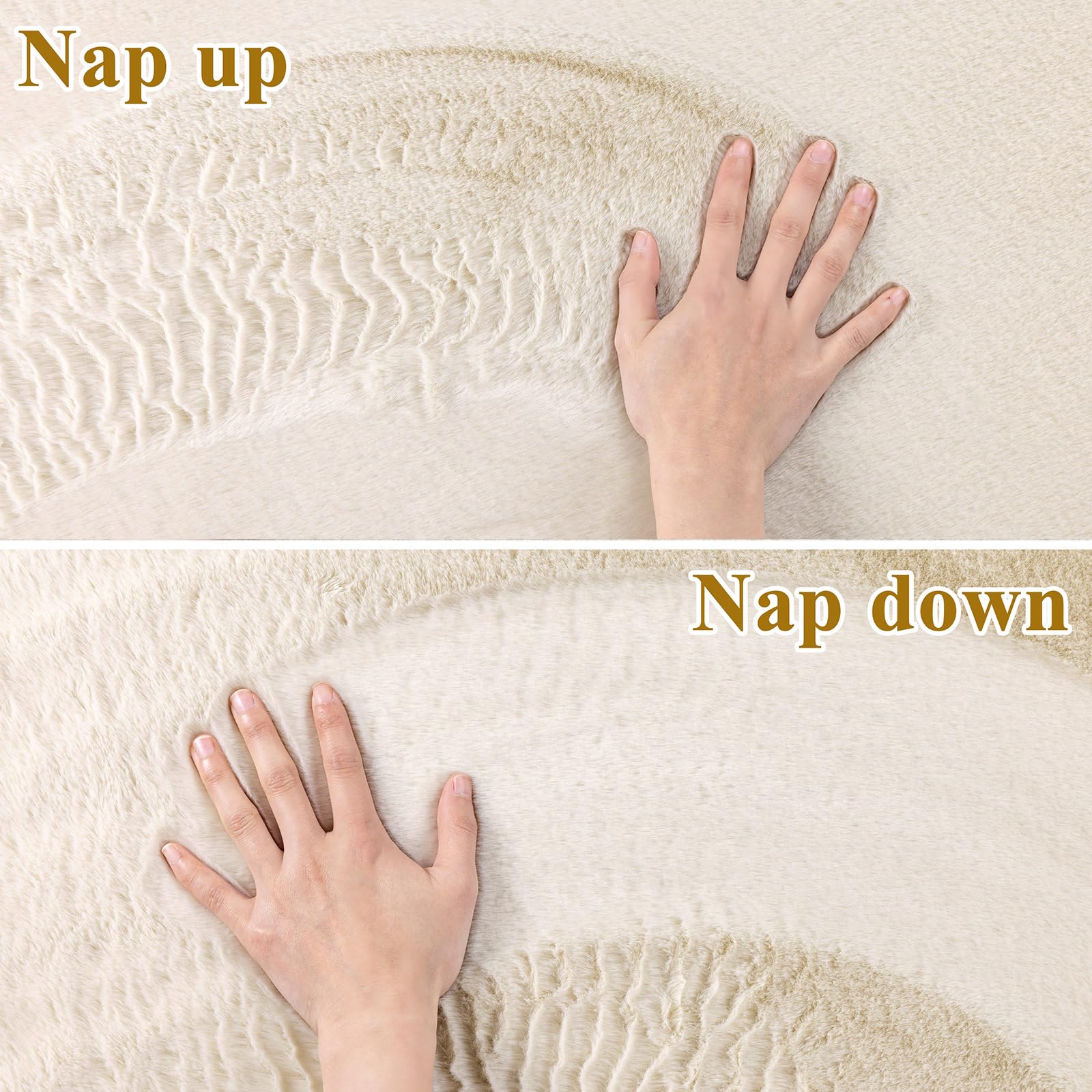 SHACOS Tappeto Rotondo 160 cm, Moderno Tappeto Rotondo Salotto Beige Lavabile in Lavatrice Antiscivolo Tappeti Salotto Pelo Corto Carpet Tappeti Camera da Letto per Soggiorno Uffici