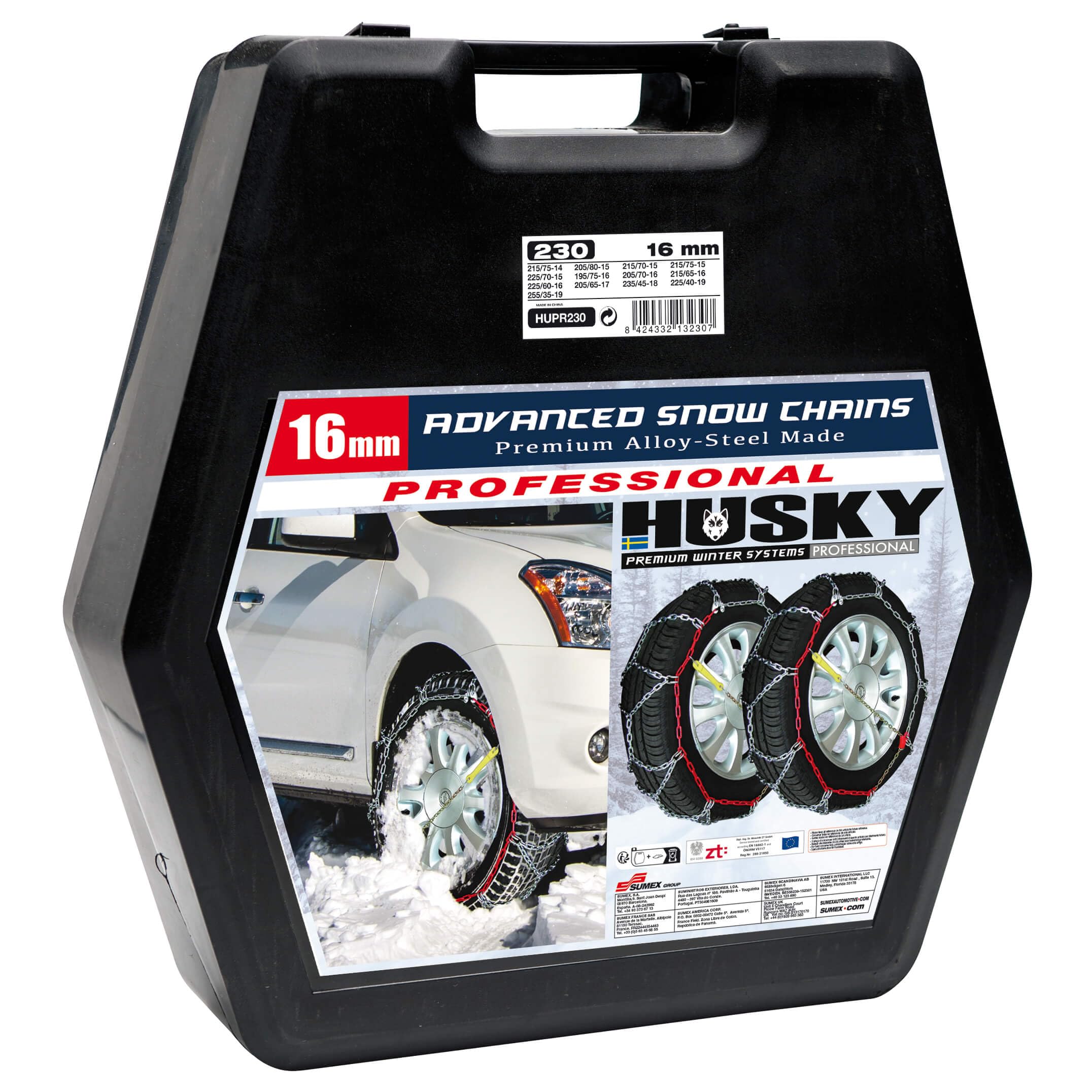 Sumex HUPR230 Chaînes à Neige Husky Professional 16 mm Tüv 230