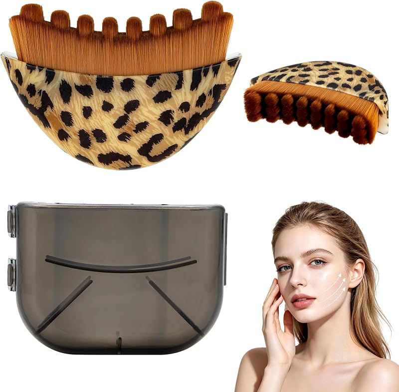 Escova manual para limpeza facial Mrojiis com cerdas macias e estojo, 1 unidade