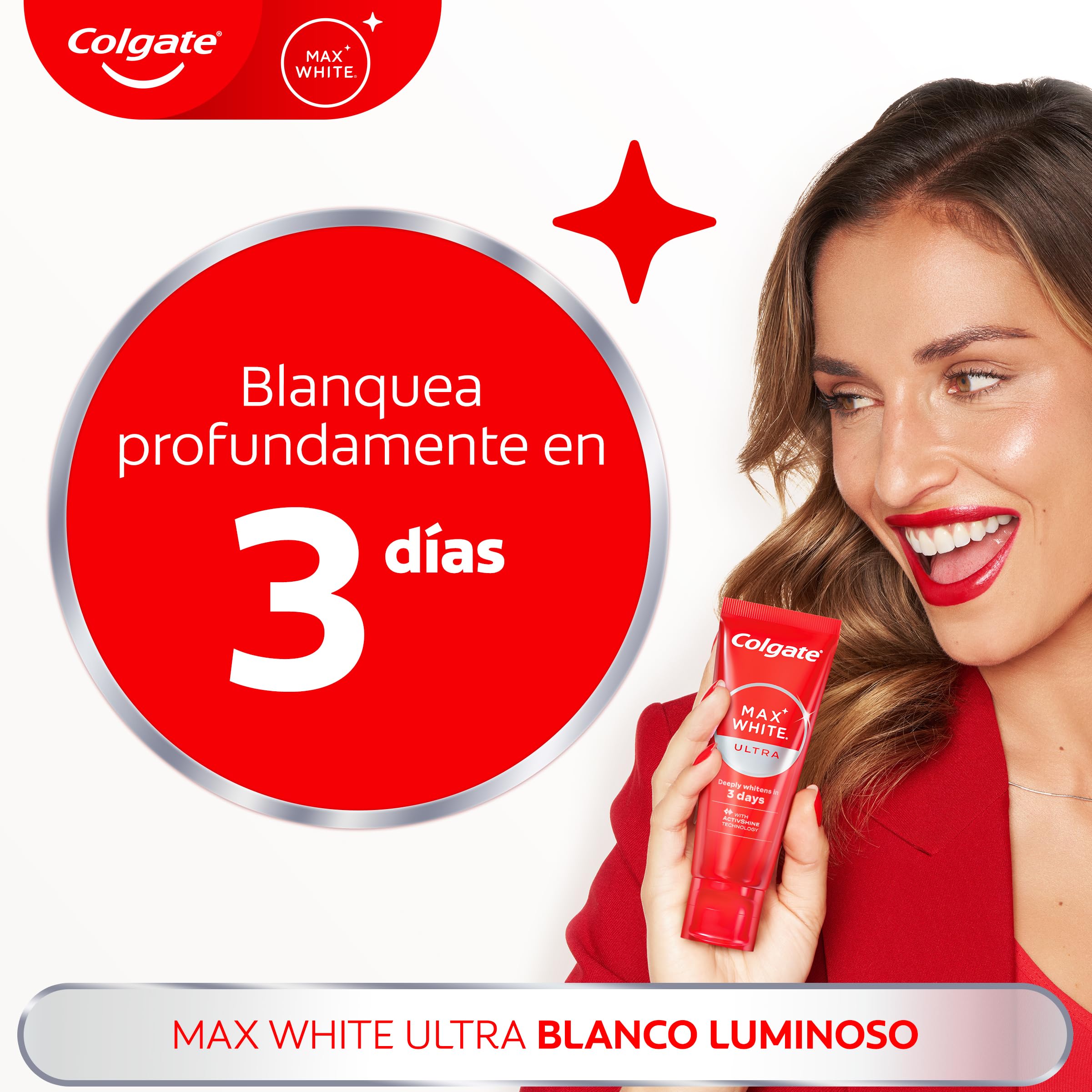 COLGATE Max White Ultra Active Foam Pasta de Dientes Blanqueadora con Flúor, 50ml, Dentífrico Blanqueador Seguro con el Esmalte, Elimina Manchas Profundas* — view 7