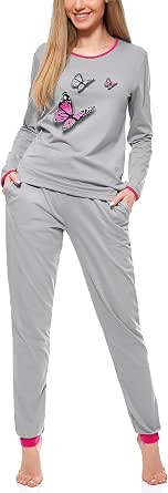 Pijama Manga Larga Pijama De Algodón Para Mujer Merry Style – Conjunto Camiseta Y Pantalón Largo | Cómodo, Transpirable, Ideal Para Dormir Ropa Dormir Mujer Cintura ElÃ¡stica