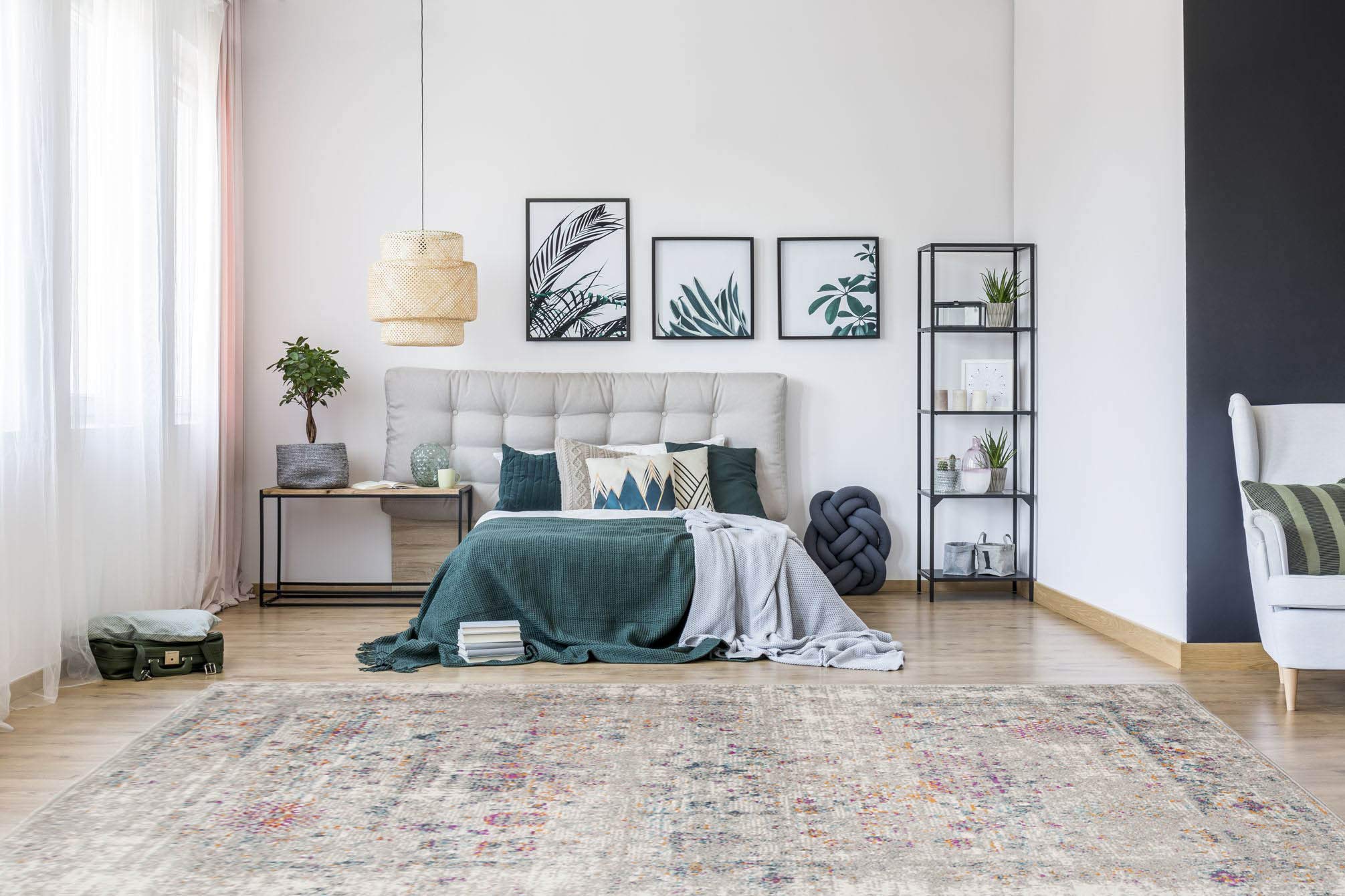 Perzisch tapijt handgeknoopt Heriz Oosters vloerkleed wol vintage klassiek 250 x 165 cm