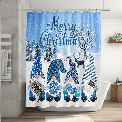 Miniatura 8 de Cortina de ducha de hojas de eucalipto en blanco y negro, cortina de ducha de baño con plantas de acuarela, cortina de ducha botánica impermeable de