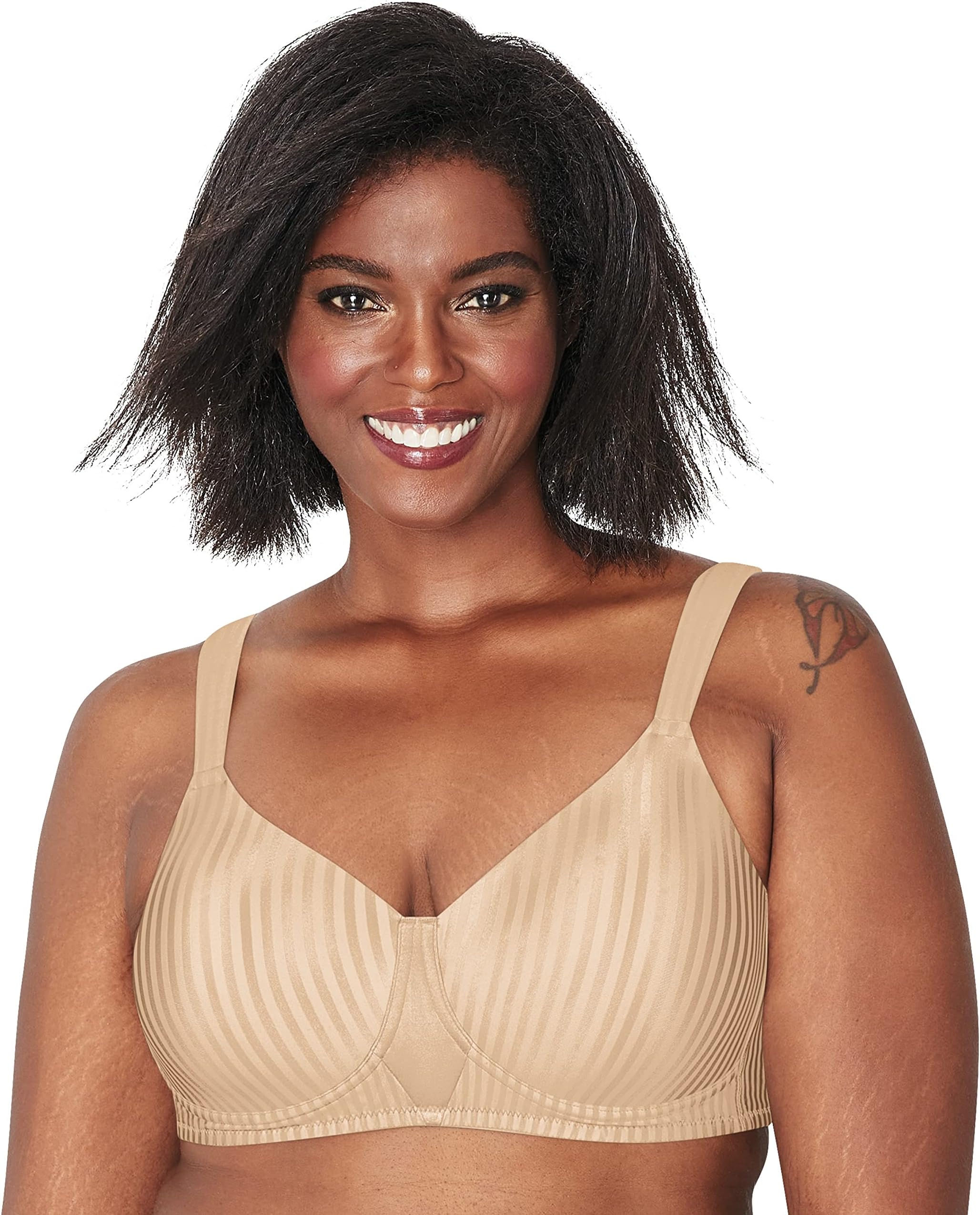 womens Secrets Perfectly Smooth Wireless Bra, Full-coverage T-shirt Bra for Full Figures
